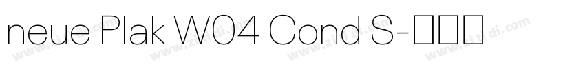 neue Plak W04 Cond S字体转换